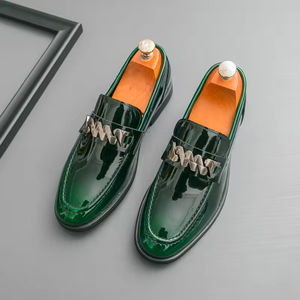 Zapatos Oxford de Cordones Hechos a Mano de Cuero Genuino para Hombre, Estilo Nuevo 2025, Zapatos Formales de Negocios Británicos para Otoño y Bodas - Product Image 1