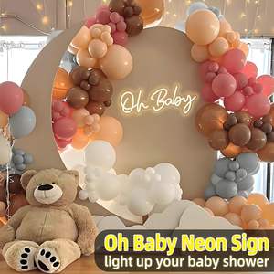 Letrero Luminoso LED 'Oh Baby' Blanco Cálido para Decoración de Pared en Hogar y Centro Comercial, Decoración para Baby Shower - Product Image 2