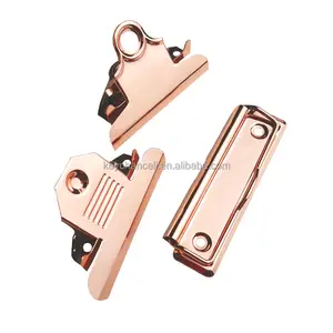 office school binding supplies 78 85 100mm rose gold spring clip metal clipboard clip for PVC file folder