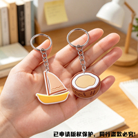 Porte-clés en PVC sur le thème de l'océan, porte-clés en caoutchouc souple, logo personnalisé, cadeau, pendentif de sac de dessin animé, produit promotionnel personnalisé