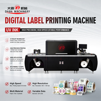 Machine d'impression d'étiquettes numériques tout-en-un, configuration couleur CMYK+W+V, imprimante à jet d'encre avec vernis UV