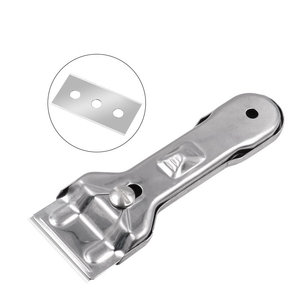 Raspador de cerámica de vidrio multifunción de acero inoxidable, removedor limpiador con cuchillas para limpiar horno, herramientas de cocina, cuchillo de utilidad - Product Image 2