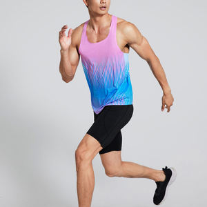 High Quality Casual Breathable Marathon Seamless <b>Vest</b> <b>Men's</b> Cross Country Training Light Quick Dry <b>Running</b> Mesh Sports Tank 100% - Product Image 4