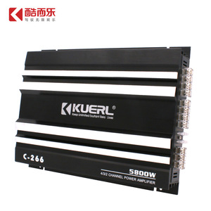 Kuerl เครื่องขยายเสียงรถยนต์4ช่อง C-266 5800W 3/2สำหรับอัพเกรดเครื่องเสียง - Product Image 1