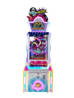 Machine de jeu d'arcade colorée à monnayeur, type jeu de loterie Marbre/Pinball, thème Parc d'attractions Sauvez les Aliens, pour enfants