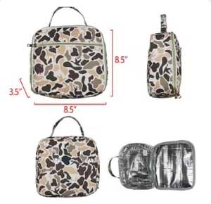 Boutique Brun Camo Cerf Imprimer Boîte À Lunch pour Petites Filles Enfants Retour École Articles Toile Zipper PEVA En Gros Bébé Étudiants - Product Image 5