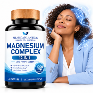 Suplemento de Magnesio Complejo de Marca Privada OEM, 1000 mg por Porción, para la Salud Ósea y el Apoyo a la Función Nerviosa, 60 Cápsulas - Product Image 1