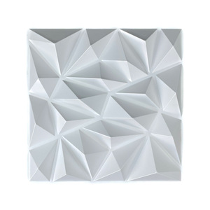 30cm*30cm PVC Matt <strong>White</strong> Diamond Shape Wallpaper 3D PVC Wall <strong>Panel</strong> Wall <strong>Panel</strong> for Wall Decoration for Interior Decor - Product Image 6