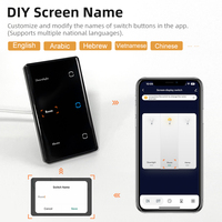 Interruttore Smart WiFi Tuya con Display LED a 2 Gruppi, Interruttore con Schermo LED Personalizzabile, Interruttore da Parete Smart US 120x72mm