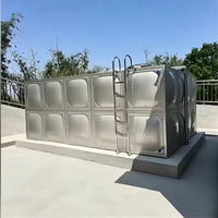 Réservoir d'eau modulaire sectionnel en acier inoxydable 316 304 soudé, isolé, de qualité alimentaire, pour eau potable, garantie 1 an, Émirats Arabes Unis