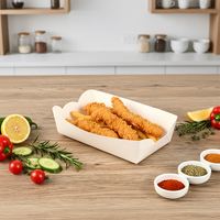 Emballages personnalisés en cuir véritable pour poulet frit, frites, snacks, boîtes à sushi et articles jetables.