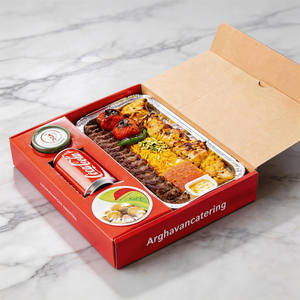 Custom Eco-Friendly Disposable Chicken Biryani Kebab Takeaway <strong>Lunch</strong> <strong>Boxes</strong> White <strong>Cardboard</strong> Four-Color UV Printed - Product Image 6