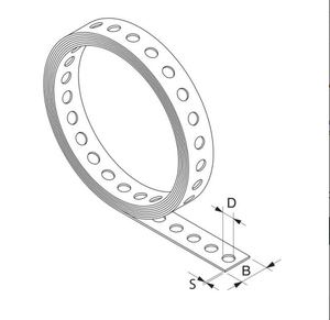 شريط معدني مثقب للتثبيت، شريط متموج للبناء، شريط معدني مثقب - Product Image 4