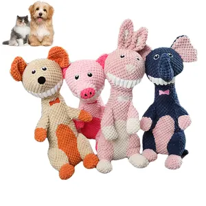 2024 New Pineapple Fleece Dog Stuffed Animal Plush Toys Interactive Dog Squeaky Toy Dog Chew Toy