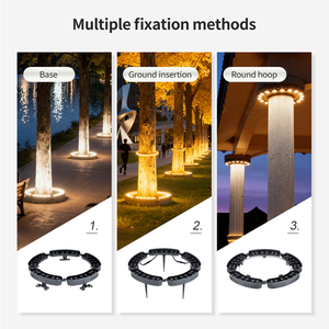 Projecteur LED d'extérieur étanche IP65 noir 12W RGBW DMX512 connectable, lumière chaude pour éclairage d'arbre - Product Image 5