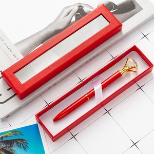 Sang Trọng Kraft Giấy Bút Bao Bì Hộp Quà Tặng Với Cửa Sổ Rõ Ràng Đầy Màu Sắc Rỗng Bi Đài Phun Nước Bút Hiển Thị Trường Hợp - Product Image 2