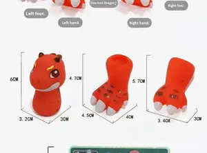 ของเล่น YD Cross-border Guangdong หุ่นนิ้วมือเด็กทารกของเล่นไดโนเสาร์ของเล่นสัตว์พลาสติกหวายจำลองสำหรับเด็กอนุบาลขายส่ง - Product Image 3