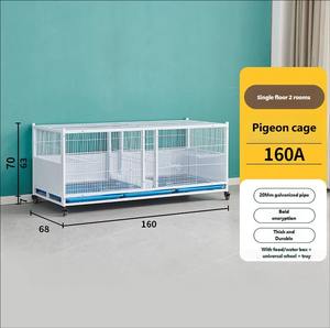 Cage à pigeons robuste de qualité supérieure, 3 niveaux, 160 cm, en fer, anti-prédateurs, multi-compartiments, pour l'accouplement et la reproduction des pigeons - Product Image 5