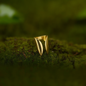 Fashion <b>Ring</b> 316L Stainless Steel PVD Gold Plating Sustainable Resistant Design - Product Image 3