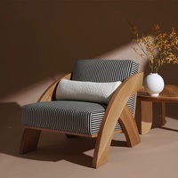 Canapé sectionnel en bois massif au design nordique de luxe avec coussins garnis d'éponge pour la maison, l'hôtellerie et les réceptions de club