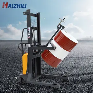 Haizhili Factory Price 350KG Electric Drum Lifter Rotator Lifter Stacker Semi-electric Drum Dumper