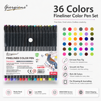 Ensemble de stylos feutres Giorgione 36 couleurs, fournitures artistiques professionnelles, pointe fine 0,4 mm pour dessin, coloriage, croquis