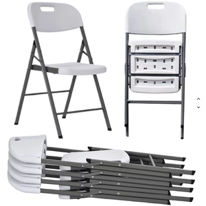 Sillas Plegables de Plástico Blancas, Modernas, Resistentes, Económicas, Portátiles y Sencillas para Eventos y Fiestas, Venta al Por Mayor - Product Image 1