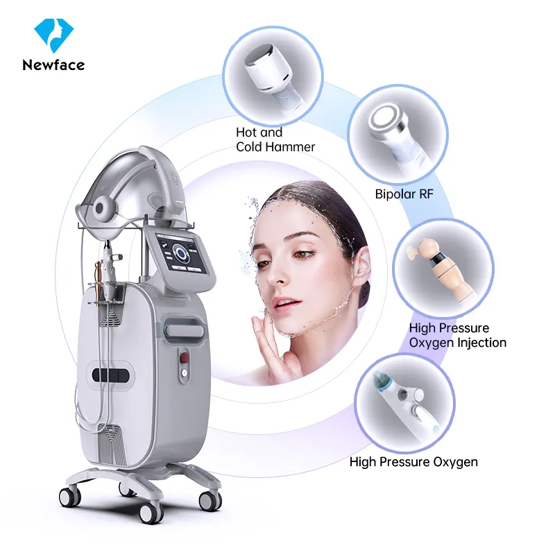 NewFace Professional Colourful Hydrogen Space Oxygen Mask Face Firm Hydro Facial Machine Hydration Skin Spa Beauty Equipment