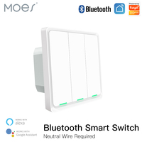 Interruptor Tuya Funciona Sin Internet, Bluetooth, Interruptor de Pared Inteligente de un Solo Punto, Compatible con Smartlife APP, Alexa y Google Home