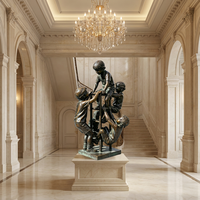 Statue de figure contemplative en bronze – Sculpture classique allongée moulée à la cire perdue – Sculpture de jardin en bronze