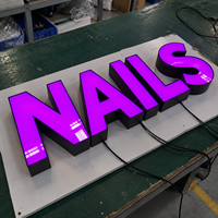 Enseignes LED pour Salon de Beauté et Spa, Lettres Métalliques, Enseigne Lumineuse LED Personnalisée pour Entreprise, Signalétique Frontale Éclairée