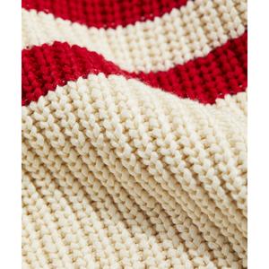 Suéter de Punto con Cuello Redondo, Diseño Intarsia, Algodón, Estilo Pescador, Bandera Americana, para Hombre, Premium, OEM - Product Image 5