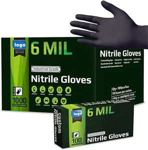 Guantes de Nitrilo de 6 mil Completamente Texturizados para Reparación, Sin Polvo, para Limpieza, Salón de Belleza, Maquillaje, Tatuajes, Guantes Gruesos de Nitrilo para Mecánico en Color Negro - Product Image 6