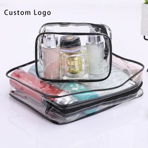 Logo Embroidered <b>Transparent</b> PVC <b>Makeup</b> <b>Bag</b>, Perfect for Promotional Activities, Business Handouts - Product Image 1