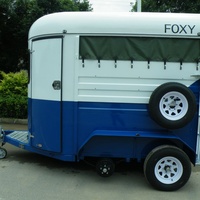 Semi-remorque économique pour deux chevaux, double essieu, freins électriques, capacité de charge 4T, fabrication chinoise, pour remorque à chevaux