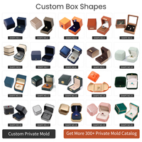 Cajas de Joyería de Cuero PU con Logotipo Personalizado Huayue para Anillos, Aretes, Colgantes, Collares y Pulseras de Mujer, Empaque para Regalo