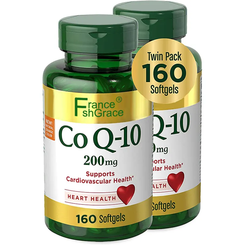 Sodium Free Supports Cardiovascular Health ubiquinone coenzyme q10 softgels capsules