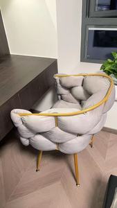 Fauteuil d'appoint moderne EMMA - Fauteuil de détente en velours luxueux pour le salon et la décoration de la salle - Product Image 6