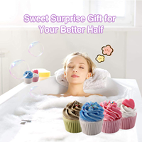 Coffret Cadeau de Bombes de Bain Effervescentes pour Cupcakes, Marque Privée, Douces pour les Enfants, Bombes de Bain Relaxantes pour Femmes
