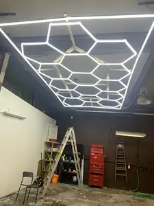 Auto Car Body Repair Workshop LED Lights Honeycomb Hexagon Detailing Tube Lighting Lamp For Work