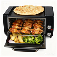 Four Tandoor de style nouveau avec poêle à frire amovible 2100W à cuisson rapide Roti, pain naan, pizza, Chapati, Manakish, Lahmacun