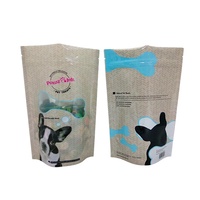 Emballage alimentaire pour animaux de compagnie, chien et chat, sac transparent imprimé avec fermeture éclair en plastique pour la transformation des aliments