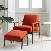 Fauteuil de Salon Design Moderne en Velours et Cuir – Chaise de Loisirs Luxueuse