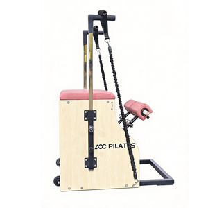 อุปกรณ์พิลาทิส AOC <span class=keywords><strong>เก้าอี้</strong></span>วันดา<span class=keywords><strong>ทำ</strong></span>จากไม้เมเปิลคุณภาพสูง ทนทาน พร้อมที่จับโลหะปรับได้ - Product Image 6