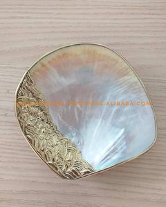 MORDEN การออกแบบสีเหลืองริมฝีปากแม่ของแผ่นมุกคาเวียร์เปลือกจานจานอาหารค่ำ - Product Image 1