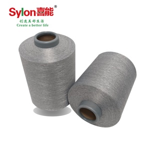 Nhà Máy bán hàng trực tiếp dẫn điện Composite interlaced sợi trắng Polyester dty + dẫn điện Filament - Product Image 6