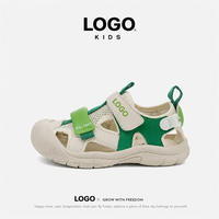 Sandales fermées pour filles OEM/ODM, sportives, nouvelle collection été, respirantes, à semelle souple, pour la plage, fermeture Velcro, en cuir synthétique