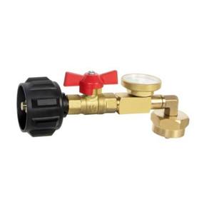 Régulateur de gaz en laiton QCC1 avec manomètre pour le remplissage de bouteilles de propane et la connexion de réservoirs GPL - Product Image 3