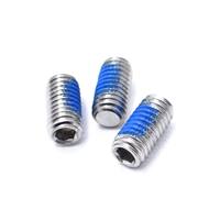 Vis à tête hexagonale M5*10 avec empreinte Nylok, acier inoxydable 304, filetage bleu, vis de blocage, vis à tête hexagonale OEM&ODM