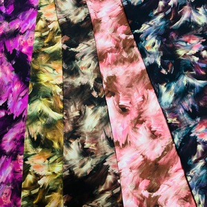 Tissu en rayonne à motifs de <span class=keywords><strong>peinture</strong></span> à l'encre vibrante, tissu challie, textile de mode pour vêtements, vente chaude - Product Image 1